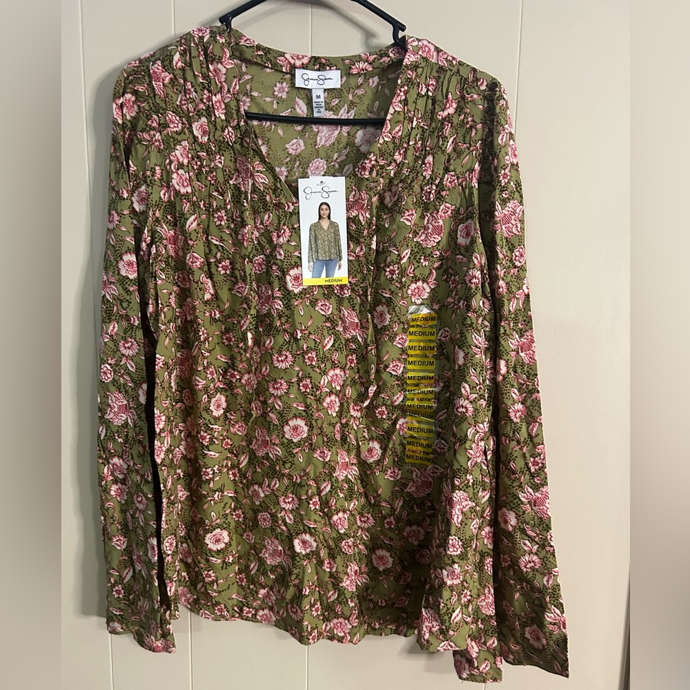 NWT Jessica Simpson Floral Blouse